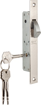 KALE 201/F/3 кл. 20 мм. Замок врезной б/руч (никель)