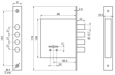 Рязань ЗВ 8-8М/13 (81300) с/о Замок врезной