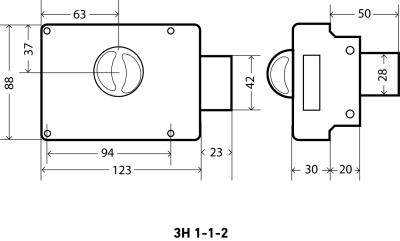 АЛЛЮР ЗН 1-1-2 Замок накладной