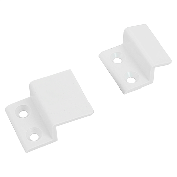 Крепление комплект верхнее и нижнее, АБС, белое. (москитной сетки)