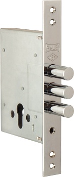 KALE 257 W/B Замок врезной тяж. б/цм (никель)