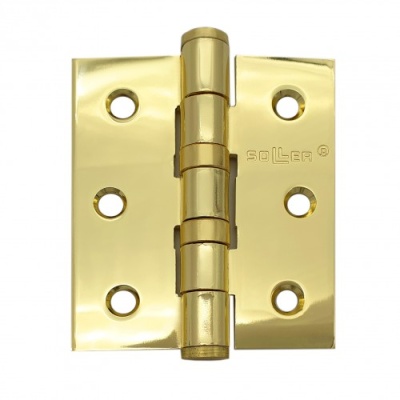 Петля Soller 3" сталь золото прям. (75*65*2,5)