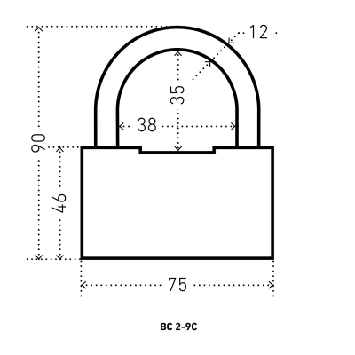 АЛЛЮР ВС2-9С d12мм Замок навесной 