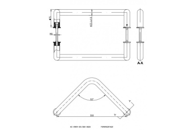 Ручка-скоба Apecs HC-0909-25/300-INOX нерж.сталь