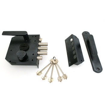 Герион "Эталон НРЗ" ЛЕВ ЗЩ ЗД для НАРУЖ. дверей с/ручкой 5 кл Замок накладной