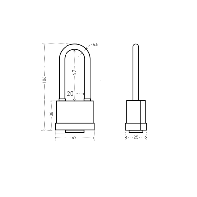 АЛЛЮР ВС1Ч-374ПД длин. влагозащ. d6мм Замок навесной