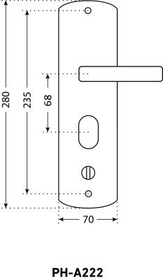 Комплект ручек для кит. дверей РН-А222R АЛЛЮР универсал. правый
