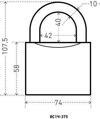 АЛЛЮР ВС1Ч-375 d10мм Замок навесной