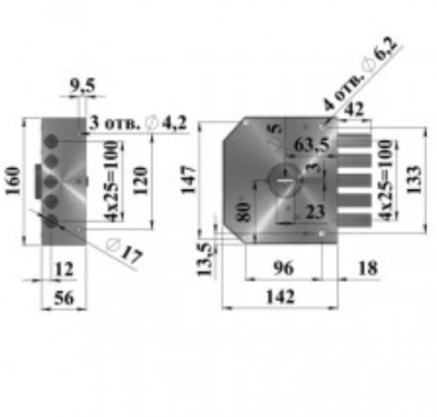 Герион "Эталон Н" 5кл Замок накладной тяж. (5)