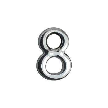 Цифра дверная АЛЛЮР "8" на клеевой основе (хром)