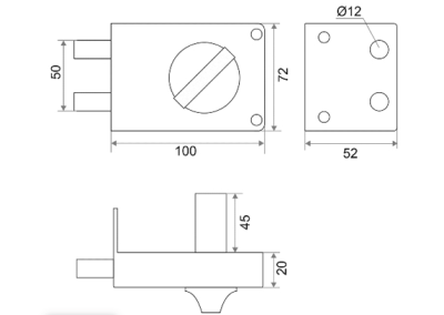 Глазов ЗН 1-1.2 Замок накладной