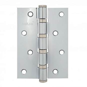 Петля Soller 4" сталь хром матовый прям. (100*70*2.5)