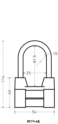 АЛЛЮР ВС 2-4-01С замок навесной (6,96)