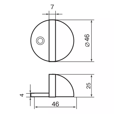 PALLADIUM 03 СР Стопор напольный (хром)