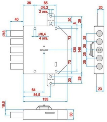 Эльбор 1.06.56.МА Гранит Замок гаражный б/о
