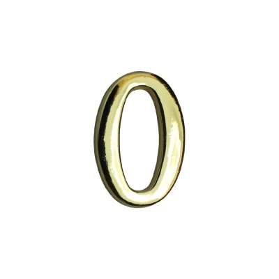 Цифра дверная АЛЛЮР "0" на клеевой основе (золото)