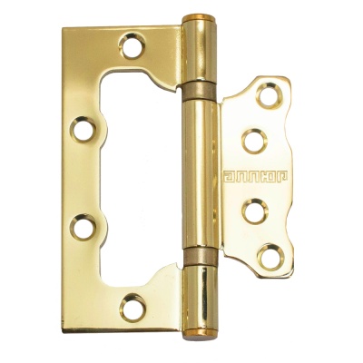 Петля УЗКАЯ накладная без врезки 100х60 2ВВ BP (золото)