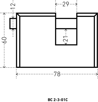 АЛЛЮР ВС2-3-01С d12мм (86х62) Замок навесной 