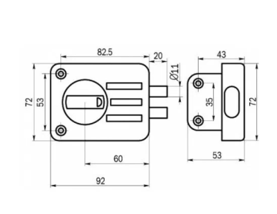 Рязань ЗНД-1АТ автомат. Замок накладной