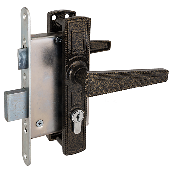 Димитровград "Зенит" 4-3.01 (бронза)Замок врезной с ручками 