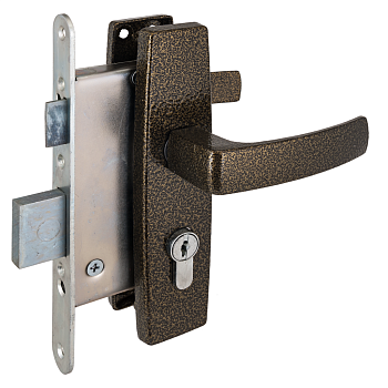 Димитровград "Зенит" 4-3.04 Замок врезной с ручками (бронза)