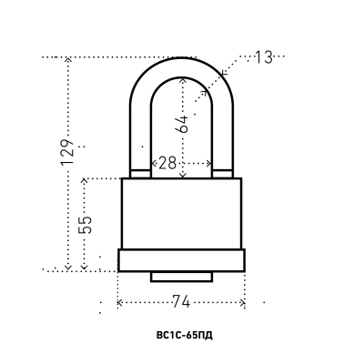 АЛЛЮР SP-65L Замок навесной