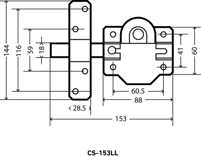 АЛЛЮР CS-153 LL Замок накладной (кнопка)