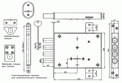 Kerberos 111,11.303 Замок накладной тяж.