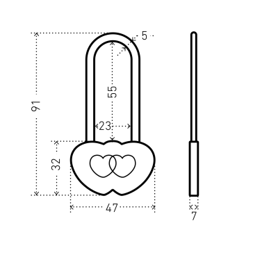 АЛЛЮР сувенирный "Сердечко" золото 2 декоративных ключа