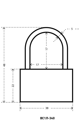 АЛЛЮР BL-340 латунь Замок навесной