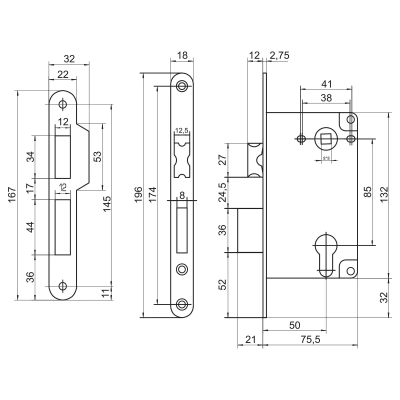 PALLADIUM ЗВ 285 SB Корпус замка