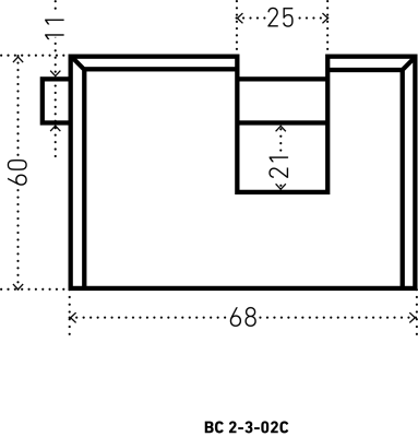 АЛЛЮР ВС2-3-02С d11мм (69х59) Замок навесной 