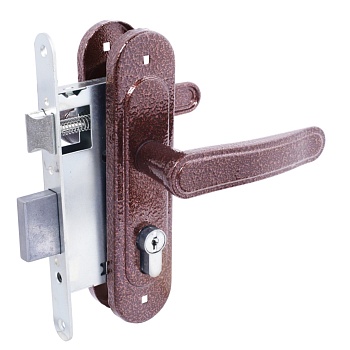 Димитровград "Зенит" 4-3.03 Замок врезной с ручками (медь)