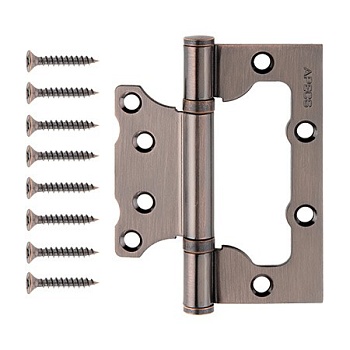 APECS петли 100*75*2,5-B2-Steel-AС накладная без врезки (медь)