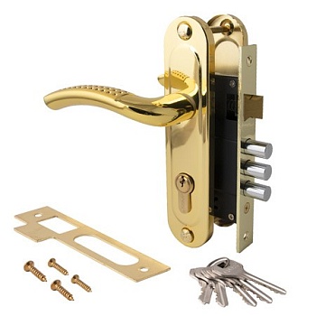 Апекс 1027/60-G/GM золото Замок врезной с/руч (16)