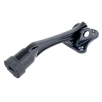 Фиксатор дверной Аллюр КН-130 черный "козья ножка" Блистер