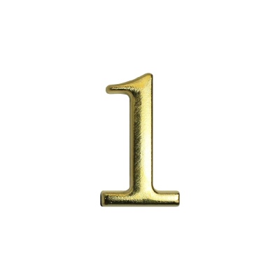 Цифра дверная АЛЛЮР "1" на клеевой основе (золото)