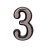 Цифра дверная АЛЛЮР большая "3" (хром) 