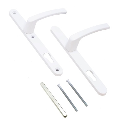 Комплект ручек БУЛАТдля узкопроф. дверей 28/85, м/о 85мм (белый) 