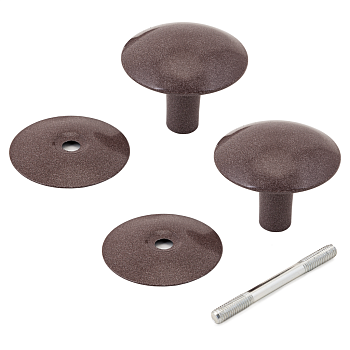 Ручка-кнопка Реж РДК -110-КБ (корич/белая)