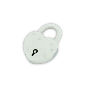 Н.Новгород ЗВС-3 "сердечко" Замок навесной (белый)