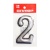 Цифра дверная АЛЛЮР большая "2" (хром) 