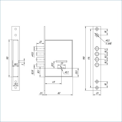 Балашиха ЗВ1 190.0.0 3КЛ!!  б/о Замок врезной б/руч